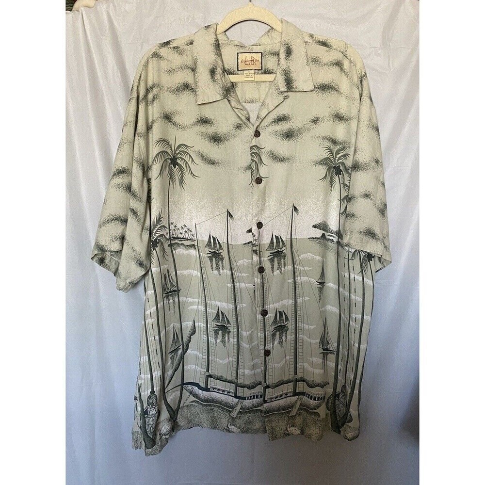 Linguine and Bob Men's Island Hawaiian Style Button Down Shirt Sz. XL